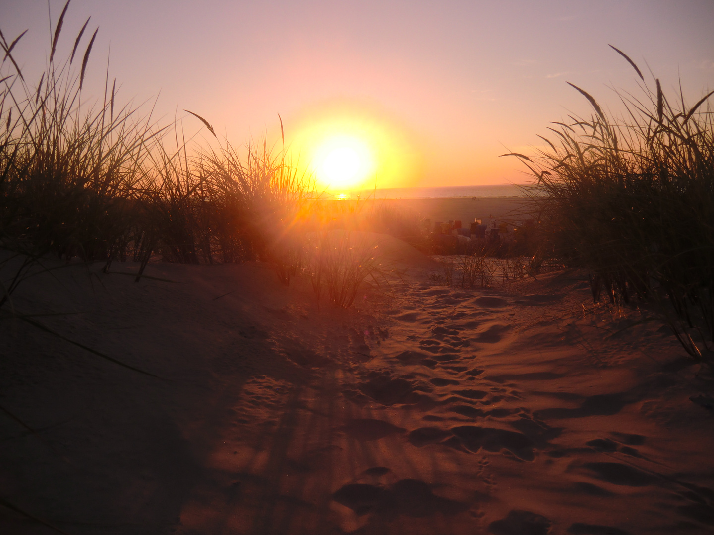 Juist bei Sonnenuntergang