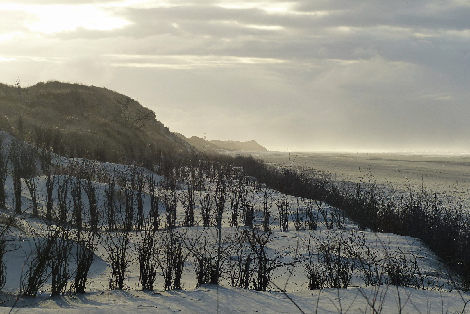 Juist im Winter - Strandschutz