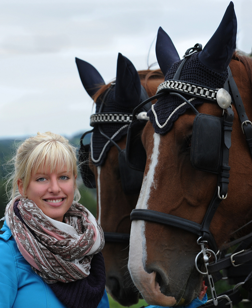 Julia M. and horses