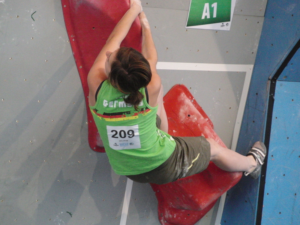 Julia Wurm in IFSC Bouldering Worldcup 2011 Eindhoven