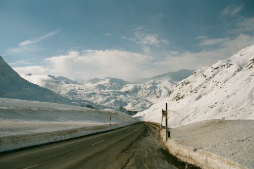 JULIERPASS/Schweiz - Anfahrt nach St.Moritz von Norden her