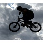 jumping BMX shadow