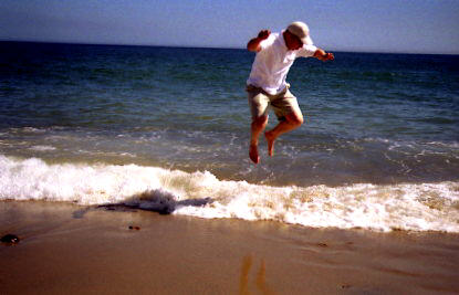 jumping marconi beach