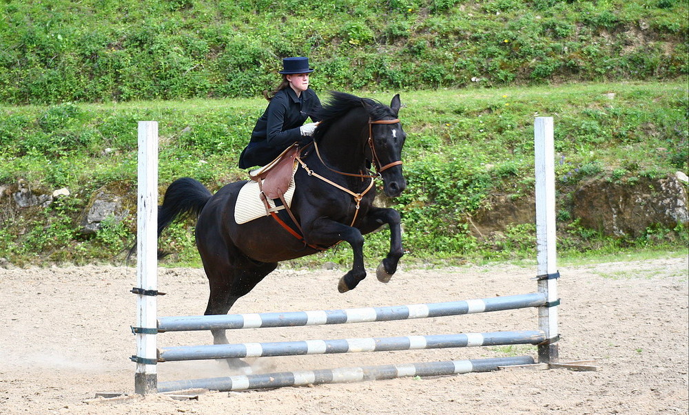 Jumping with side saddle