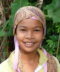 Junge Cham , eine Minderheit im Mekongdelta