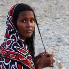 Junge Frau im Dorf Hamed Ale, Danakil Depression. Äthiopien