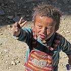 Junge in Tibet am Qomolangma Nationalpark