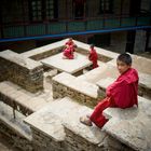 Junge Mönche im Kloster Thubten Chöling Gompa