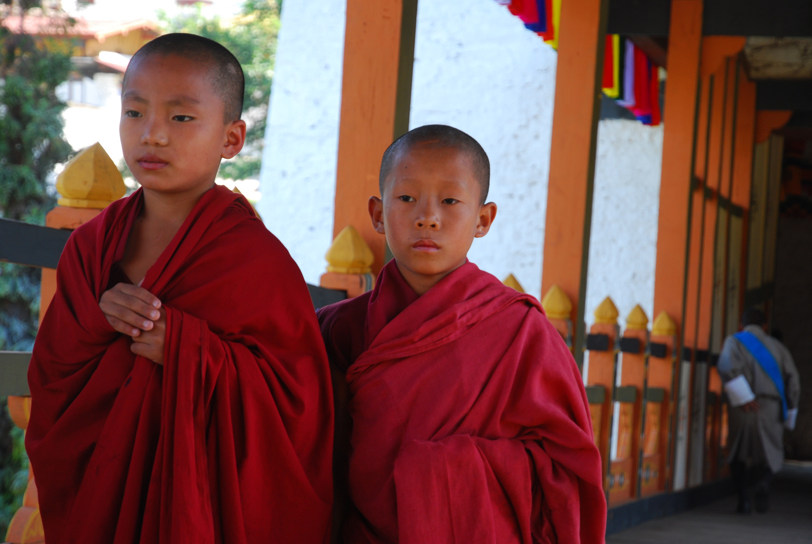 Junge Mönche in Punakha