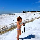 Junge Photographien in Pamukkale