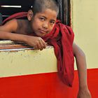 Junger Mönch im Zug nach Hsipaw