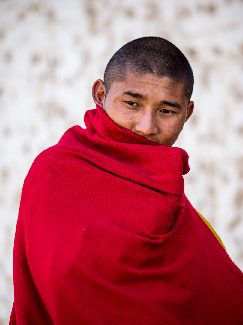 junger Mönch in Bhutan