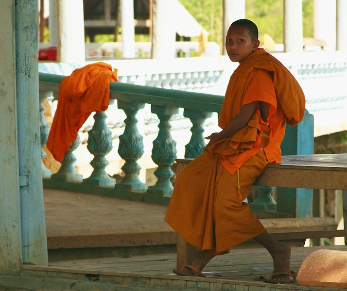 Junger Mönch in Cambodia