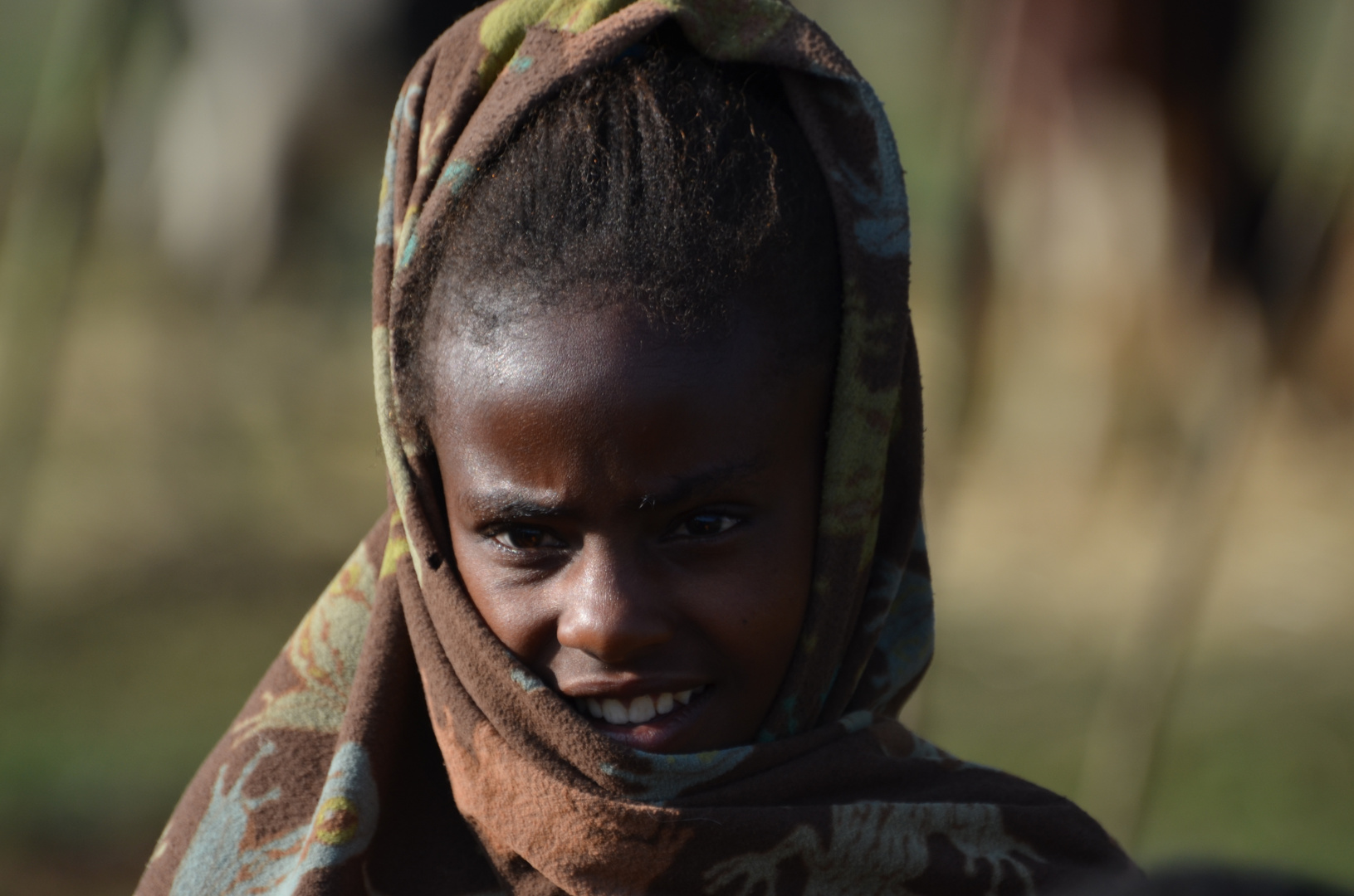 Junges Mädchen in der Oromo-Region (Äthiopien). 