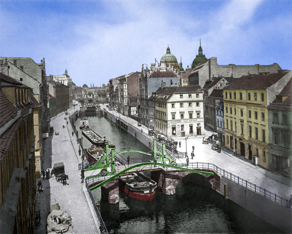 Jungfernbrücke, Berlin 1909