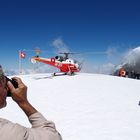 Jungfrau et hélicoptère