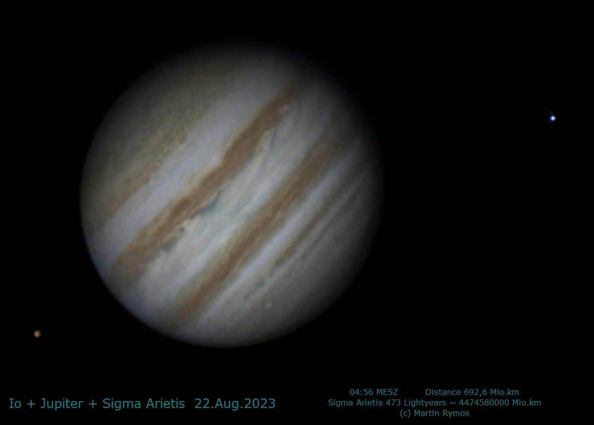 Jupiter begegnet Sigma Arietis