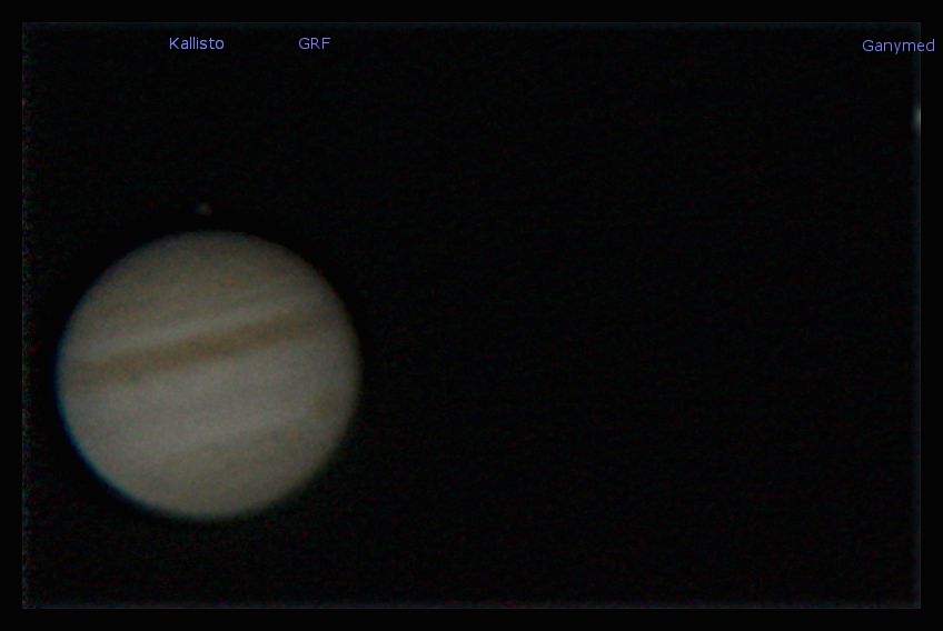 Jupiter, GRF und Kallisto mit einem kleinem Teleskop