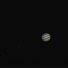 Jupiter mit 3 seiner Monde, 20.04.2014, 22:15 Uhr