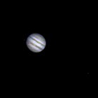 Jupiter mit Europa und Io am 13.03.2014 um 21:51 Uhr