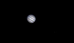 Jupiter mit Europa und Io am 13.03.2014 um 21:51 Uhr