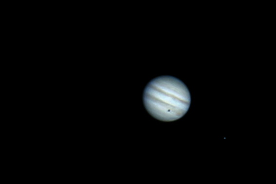 Jupiter mit Ganymed´s Mondschatten am 09.03.2014 um 21:04 Uhr