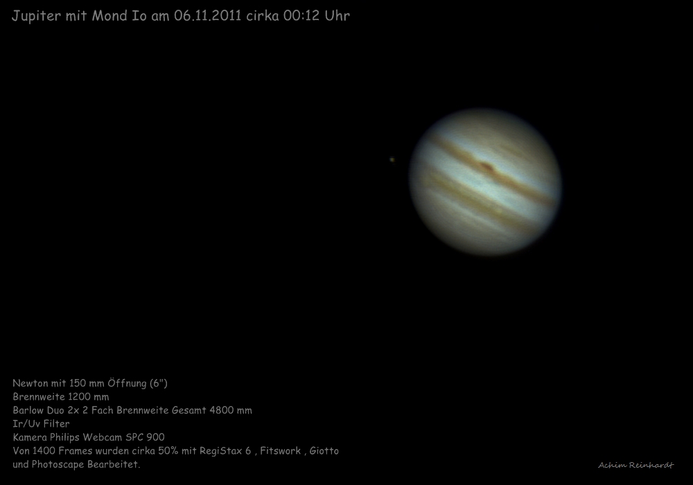 Jupiter mit Io am 06.11.2011