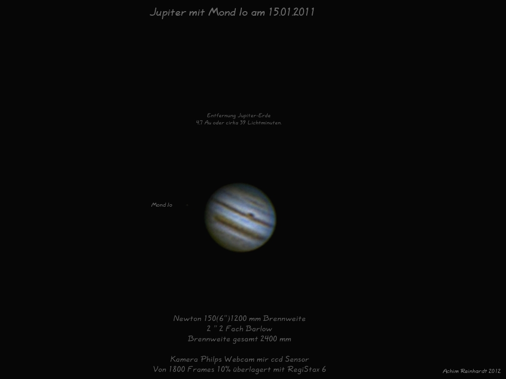 Jupiter mit Io am 15.01.2012