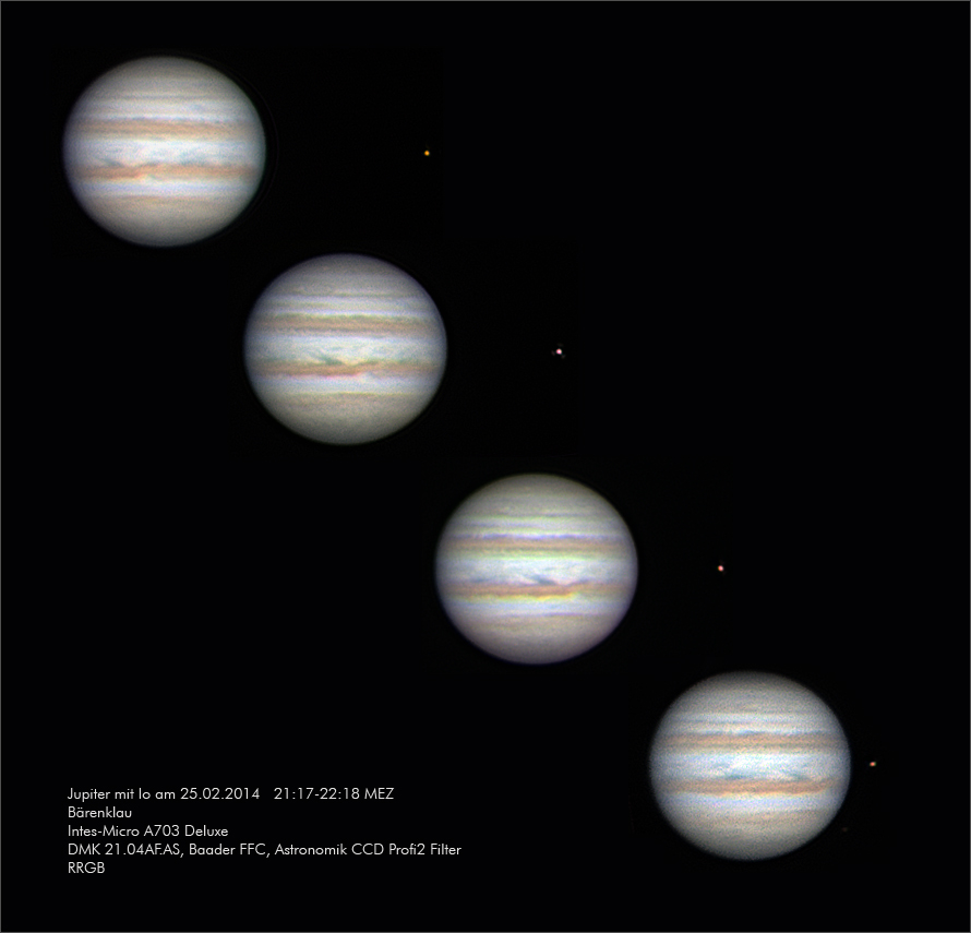Jupiter mit Io am 25.02.2015