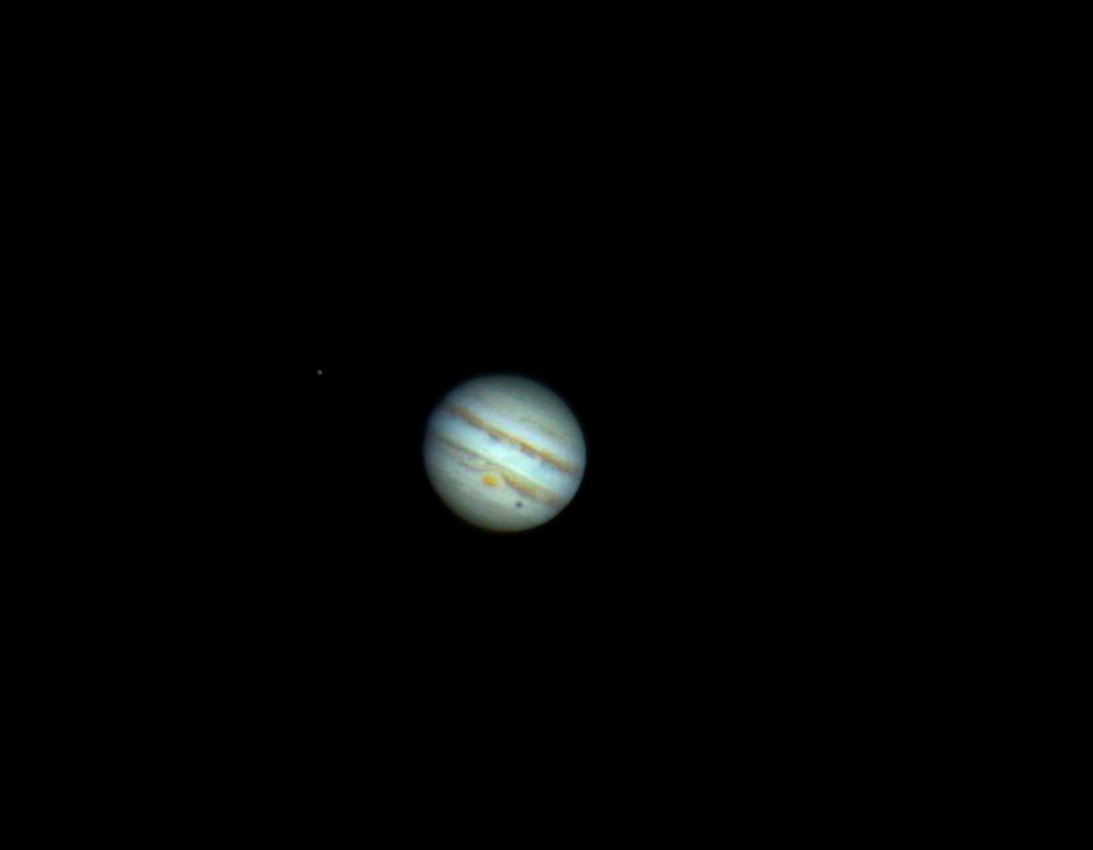 Jupiter mit Io und Ganymed´s Schatten am 16.03.2014 um 20:33 Uhr