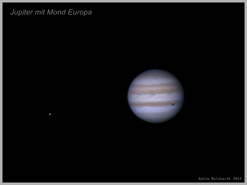 Jupiter mit Mond Europa am 16.09.2012 um 04:48 MESZ