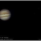Jupiter mit Mond Io und Europa am 08.10.2012