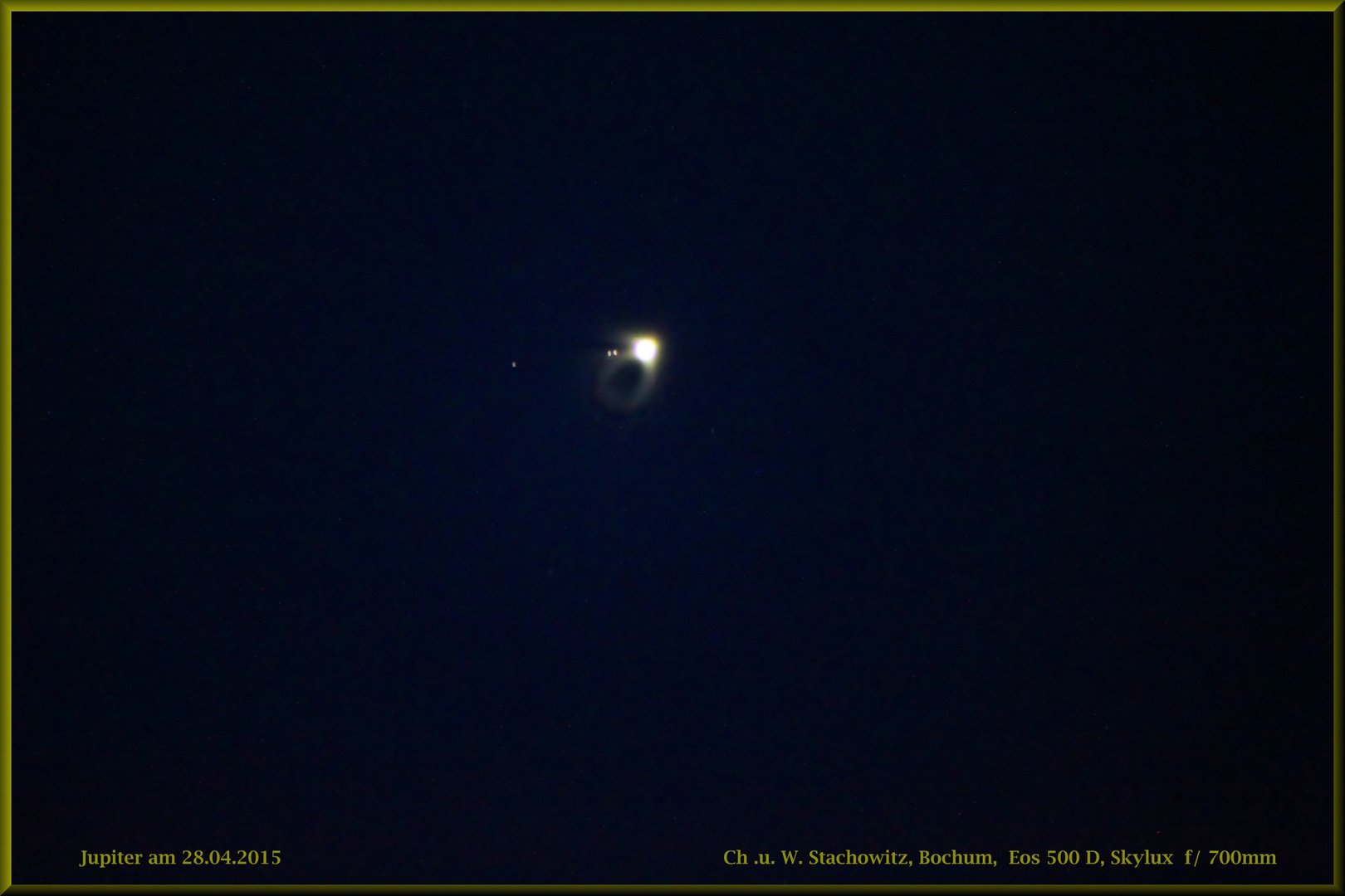 Jupiter mit Monden am 28.04.2015