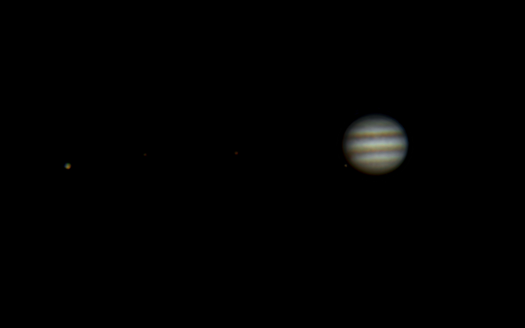 Jupiter mit Monden vom 11.4.16