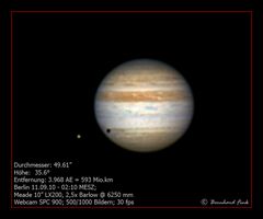 Jupiter mit Mondschatten