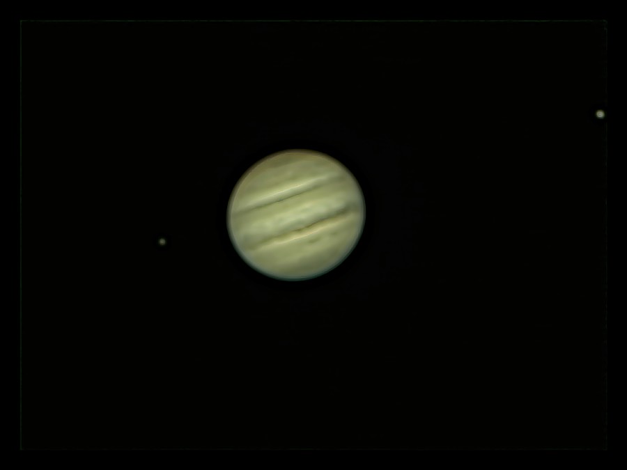 Jupiter mit zwei Monden