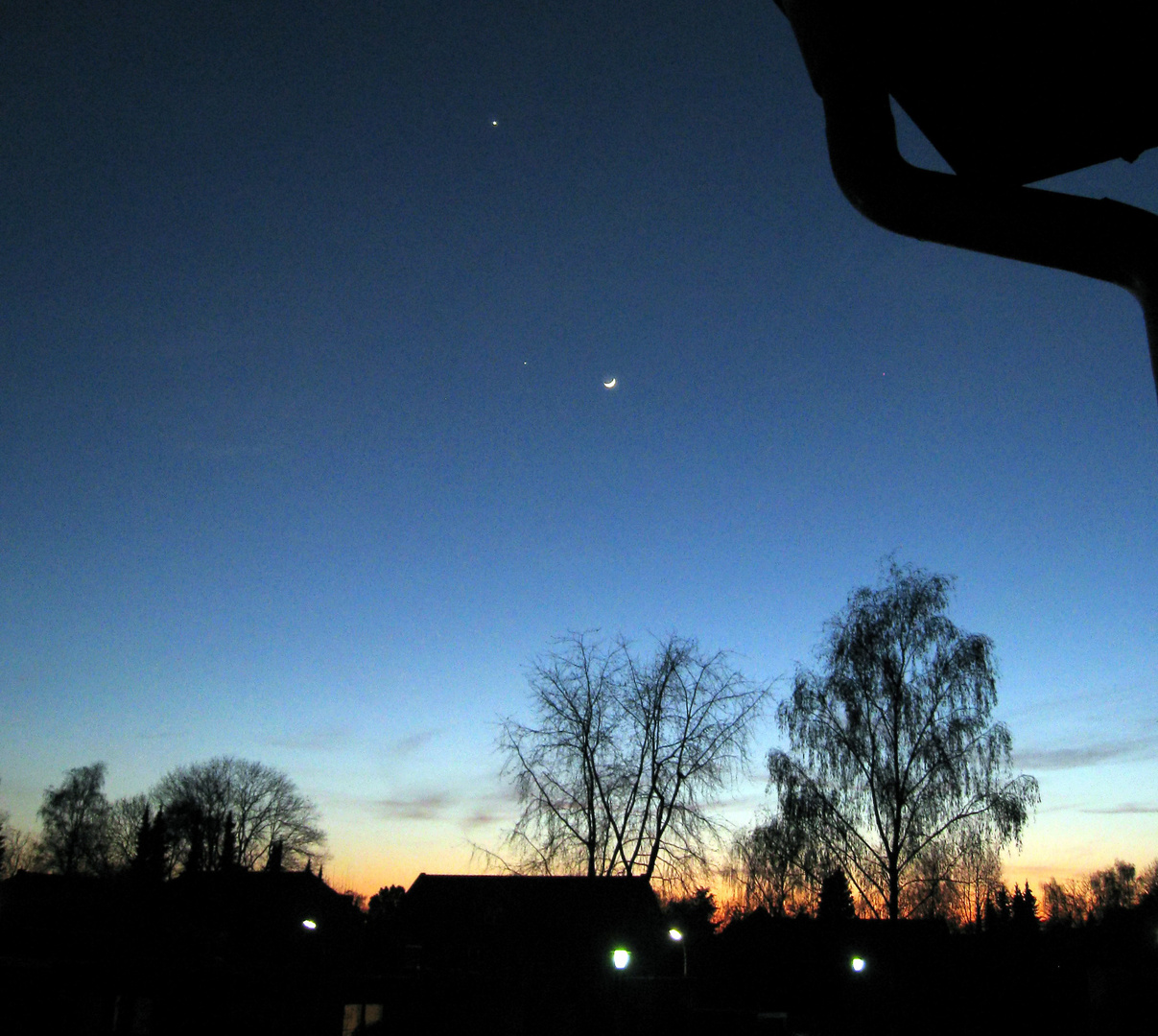 Jupiter, Mond & Venus am Abend des 25.03.12 ...