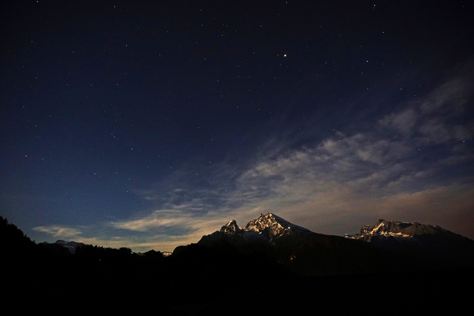 Jupiter über dem Watzmann