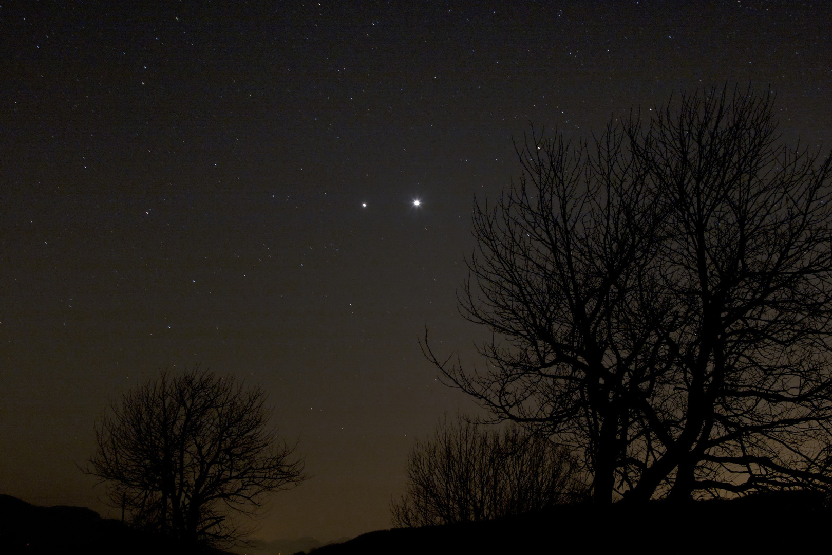 Jupiter und Venus am Abendhimmel