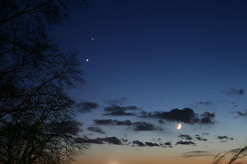 Jupiter, Venus und Mond am 30.11.2008