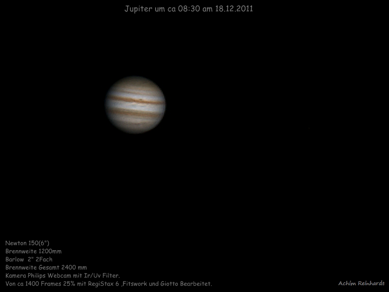 Jupiter vor ca 2 Std.