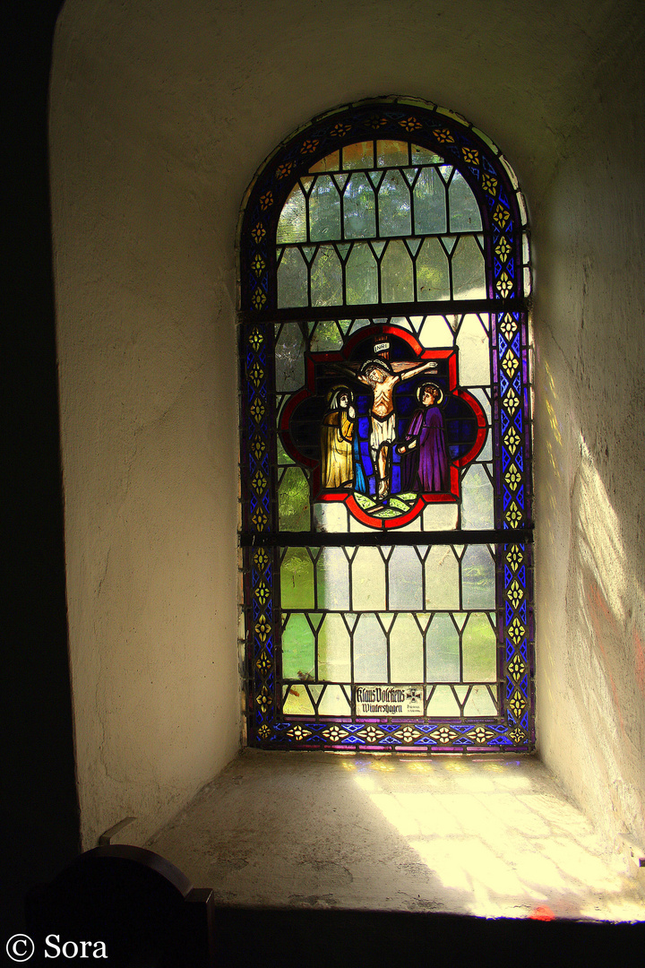 just a lillte window in a little church