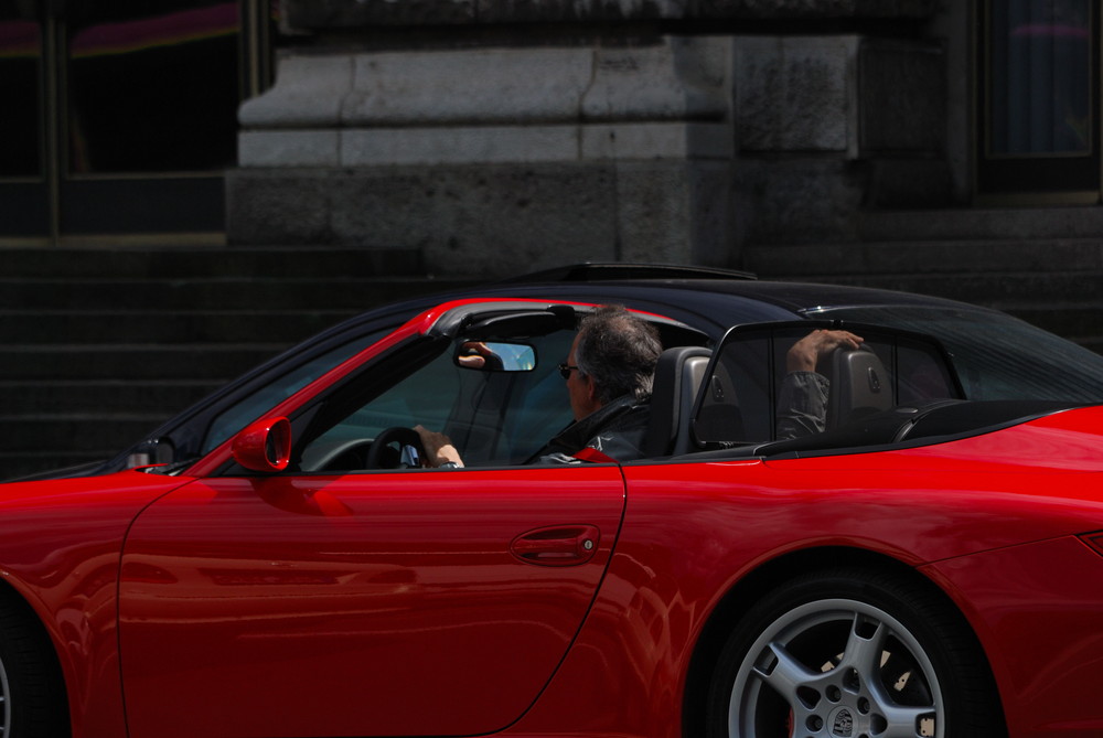 just a red car