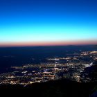 just before sunrse over Palm Springs, CA, USA