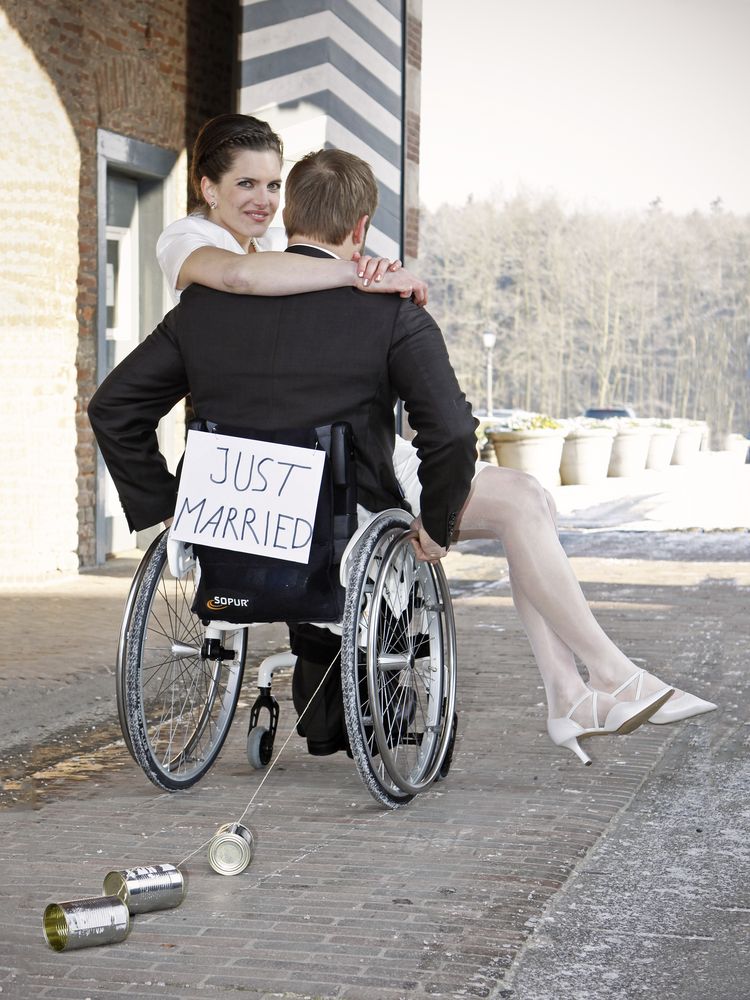 Just married Foto & Bild hochzeit, menschen, rollstuhl Bilder auf
