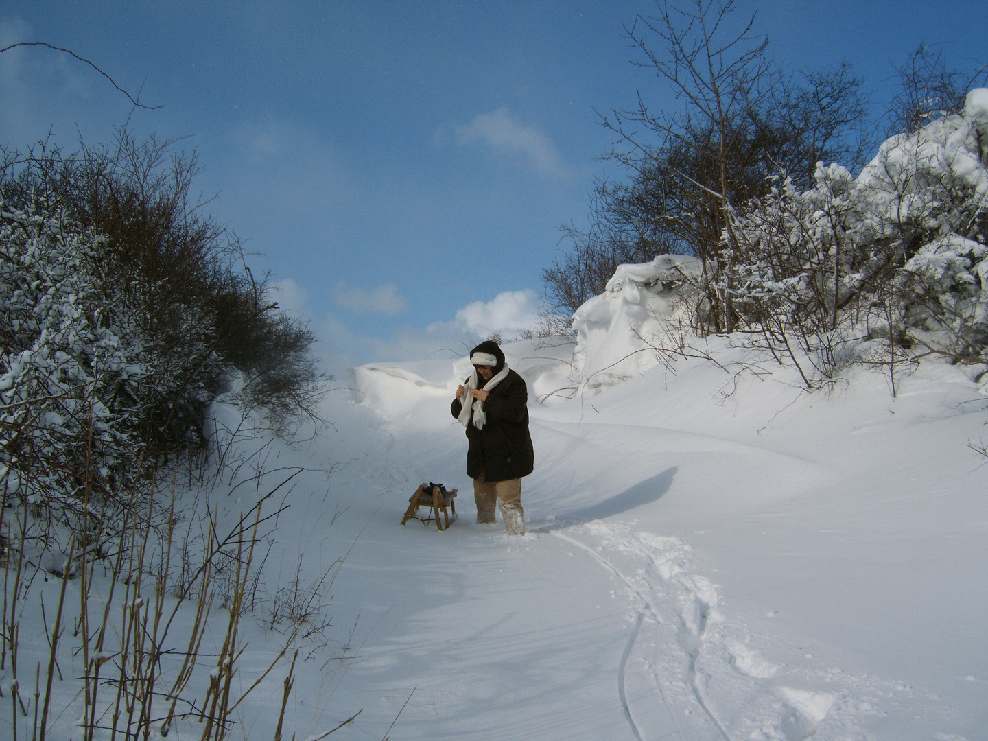 Jutta im Schnee