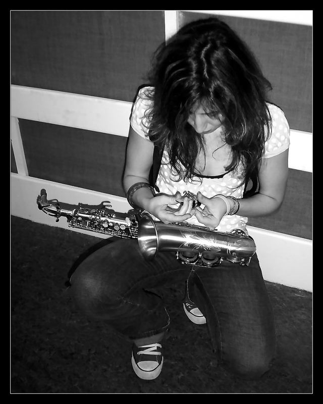 K... and her Saxophone...