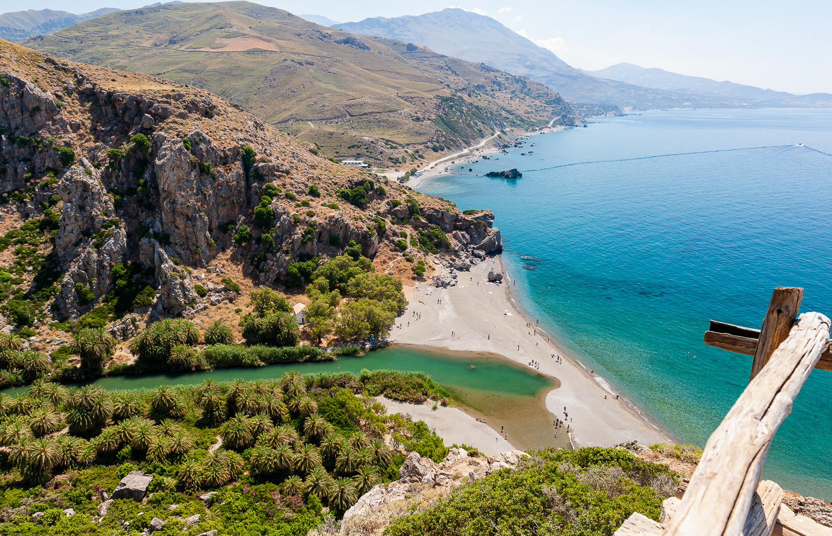 K r e t a  -  Blick auf den Strand von Preveli ......