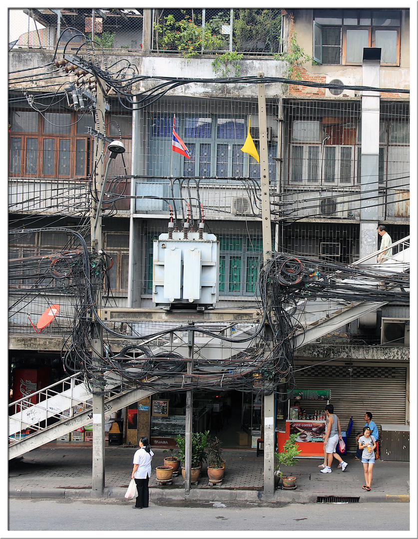 Kabelsalat in Bangkok