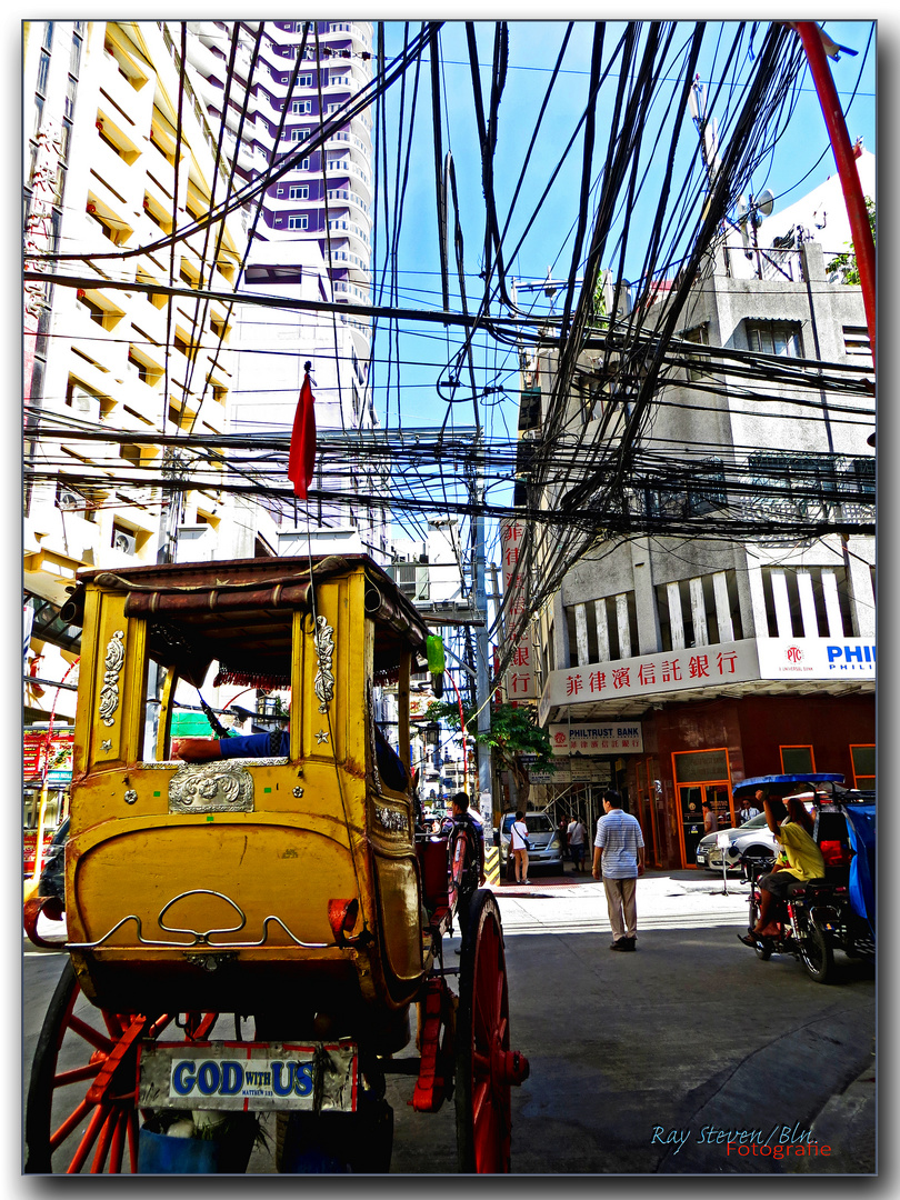 Kabelsalat in Manila.